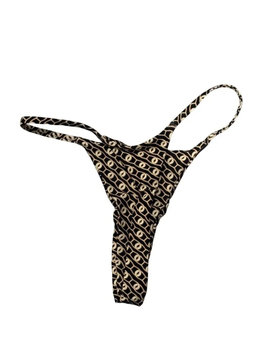 Monday Swimwear Brazil Thong in Lynx Geo
